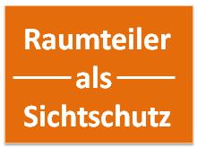 Raumteiler als Sichtschutz