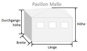 Pavillon Maße