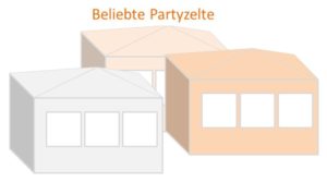 Beliebte Partyzelte