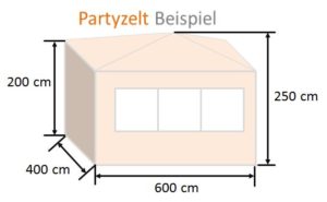Partyzelt Beispiel